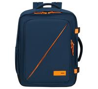 American Tourister Take2Cabin - EasyJet Kabinentasche 45 x 36 x 20 cm, 38 L, 0.70 kg, Handgepäck, Flugzeug Rucksack M Underseater, Blau/Orange (Dark Navy/Radiant Orange)