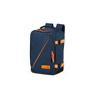 American Tourister Take2Cabin - Ryanair Kabinentasche 25 x 20 x 40 cm, 24 l, 0,50 kg, Handgepäck, Flugzeug-Rucksack S Untersitz, Blau/Orange (Dark Navy/Radiant Orange)