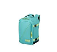 American Tourister Take2Cabin - Ryanair Kabinentasche 25 x 20 x 40 cm, 24 L, 0.50 kg, Handgepäck, Flugzeug Rucksack S Underseater, Türkis/Grün (Dusty Turquoise/Lime)
