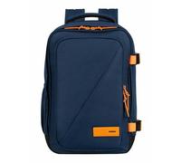 American Tourister Take2Cabin - Ryanair Kabinentasche 40 x 25 x 20 cm, 24 L, 0.50 kg, Handgepäck, Flugzeug Rucksack S Underseater, Blau/Orange (Dark Navy/Radiant Orange)