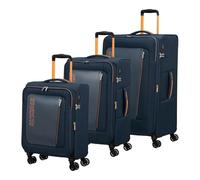 American Tourister Kofferset Aktivus 4 Rollen, 3-teilig, mit Dehnfalte, blau
