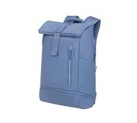American Tourister Urban Tide - Rolltop Laptop Rucksack 15.6", Wasserabweisender Business & Reise Rucksack mit Schuh-/Kleiderfach, für Büro, Schule & Uni - Blau (Storm Blue)