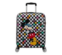 American Tourister Wavebreaker Disney - Handgepäck Koffer 55x40x20 cm, Hartschalenkoffer, Kabinentrolley für Ryanair & die meisten Airlines - Mickey Check