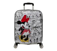 American Tourister Wavebreaker Disney - Handgepäck Koffer 55x40x20 cm, Hartschalenkoffer, Kabinentrolley für Ryanair & die meisten Airlines - Minnie Comics White