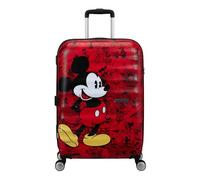 American Tourister Wavebreaker Disney - Mickey Mouse Hartschalenkoffer Mittelgroß (67 cm), Reisekoffer, TSA Schloss, 4 Rollen, 64 L, 3.6 kg - Mickey Comics Red