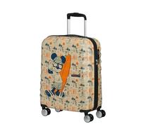 American Tourister Wavebreaker Disney Spinner Handgepäck-Koffer, 55 cm | Mickey Super Surfer, Hartschalenk., 55x40x20 cm, 36 L, 2.6 kg, mit TSA-Schloss und U-förmigem RV-Trenner m. Tasche