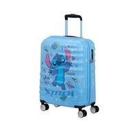 American Tourister Trolley Wavebreaker Disney Spinner 55/20 TSA Disney FL Stitch Universe hellblau