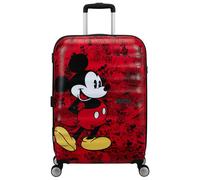 American Tourister Wavebreaker Disney Spinner Check-in-Koffer, 67 cm | Mickey Comics Red, Hartschalenk., 67x47x26 cm, 64 L, 3.6 kg, mit TSA-Schloss und U-förmigem Reißverschluss-Trenner mit Tasche