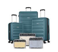 American Tourister Westridge Hartschalen-Kofferset mit Spinner-Rädern, Blaugrün/EIN Hauch von Paradies (Trace of Paradise), 6PC Set (CO/M/L/Cubes)