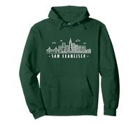 Amerika Kalifornien Skyline Golden-Gate-Bridge San Francisco Pullover Hoodie