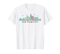 Amerika Kalifornien Skyline Golden-Gate-Bridge San Francisco T-Shirt