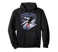 Amerikanische Flagge Curling T-Shirt Curler Sliding Stone Pullover Hoodie