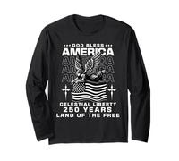 Amerikanische Flagge Engel 250 Jahre Vintage USA Juli 4 Langarmshirt