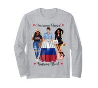 Amerikanische und russische blutschwarze Frauen Langarmshirt