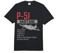 Amerikanisches Kampfflugzeug P51 Mustang aus dem 2 Comfort Colors Adult Heavyweight T-Shirt