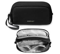 Amfun Elektronik Organizer Tasche, Tragbar Kabelorganizer Tech Pouch Bag, Wasserresistent EDC Zubehör Kabeltasche, Hard Case Tasche für Handy Netzteil, Ladekabel, Ladestecker, Powerbank, Festplatte, M