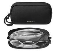 AMFUN Elektronik Organizer Tasche, Tragbar Kabelorganizer Tech Pouch Bag, Wasserresistent EDC Zubehör Kabeltasche, Hard Case Tasche für Handy Netzteil, Ladekabel, Ladestecker, Powerbank, Festplatte, S
