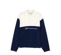 AMI Paris Alexandre Mattiussi Embroidery Boxy Polo L / White Cream / Ink