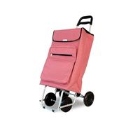 Amig - Einkaufstrolley mit 4 Rädern | Außentasche für Tiefkühlkost | Maximale Belastung 15 kg |Kapazität von 48 Litern | 22x40x106 cm | Farbe: Rosa