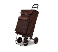 Amig - Einkaufstrolley mit 4 Rädern - Außentasche für Tiefkühlkost - Maximale Belastung 15 kg -Kapazität von 48 Litern - 22x40x106 cm - Farbe: Schwarz