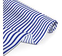 Amilian Baumwollstoff Meterware, Stoffe, Stoffreste, Stoffpaket: ca. 160 cm x 200 cm, zum Nähen, für Patchwork 100% Baumwolle DIY Baumwollstoff, Baumwolltuch, Nähstoffe, Streifen Blau