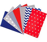 Amilian Baumwollstoff Meterware Stoffe Stoffreste zum Nähen Stoffpaket Paket: 7 Stück je 50 x 80cm für Patchwork 100% Baumwolle DIY Baumwolltuch SET 5