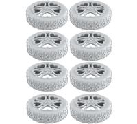 AMISENK 8 Stück Gepäck Radabdeckungen Blumen Herz Textur Silikon Schutz Koffer Schutzhüllen Für Reibungslose Reisen Gepäckabdeckung