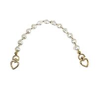 AMISENK Bag Strap Extender Short Imitation Pearl Purse Chain Strap Replacement for Shoulder Crossbody Bag Bag Strap Extender Gold