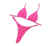 AMISENK Damen Badeanzug Set Zweiteilig Geteilte Badeanzüge Push Up Badebekleidung Weiblich Hoch Geschnittener Badeanzug Für Den Urlaub Zweiteilige Badeanzüge Für Damen Blumendruck Badebekleidung Hoch