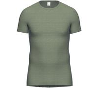 Unterhemd AMMANN "T-Shirt Day Classic / Jeans Feinripp", Herren, Gr. 12, N-Gr, grün (forst), Obermaterial: 75% Baumwolle CO. 25% Polyester PES., Unterhemden Unterhemd (29063253-12) forst