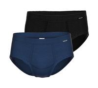 Ammann 2er Pack Herren Unterhose Unterwäsche Slip Brief Classic, Farbe:Mehrfarbig, Größe:12, Artikel:-22/183 dunkelblau/anthrazit