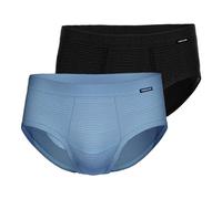 Ammann 2er Pack Herren Unterhose Unterwäsche Slip Brief Classic, Farbe:Mehrfarbig, Größe:5, Artikel:-125/183 hellblau/anthrazit