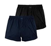 Ammann 2er Pack Herren Unterwäsche Unterhose GOTS Boxer Shorts, Farbe:Mehrfarbig, Größe:7, Artikel:-16/90 Nightblue/schwarz