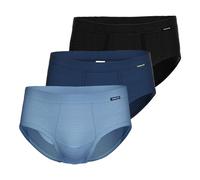 Ammann 3er Pack Herren Unterhose Unterwäsche Slip Brief Classic, Farbe:Mehrfarbig, Größe:6, Artikel:-22/125/183 dunkelblau/hellblau/anthrazit