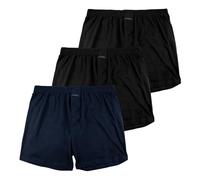 Ammann 3er Pack Herren Unterwäsche Unterhose GOTS Boxer Shorts, Farbe:Mehrfarbig, Größe:5, Artikel:-16/90 Nightblue/schwarz