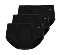 Ammann 3er Pack Jeans - Herren Sport Slip - Unterhose Feinripp mit Eingriff und weichem Komfortbund Größe 5-12 - Dunkelblau und Anthrazit