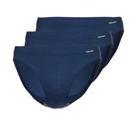 Ammann 3er Pack Jeans - Herren Unterhose ohne Eingriff - Slip Jazz-Pant Feinripp mit hohem Baumwolle-Anteil Größe 5-8 - Dunkelblau und Anthrazit