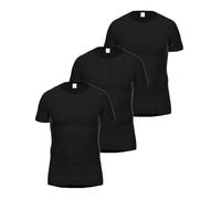 Unterhemd AMMANN "3er Pack Shirt 1/2 Arm Day Classic / Jeans Feinripp", Herren, Gr. 8, N-Gr, grau (anthrazit), Obermaterial: 75% Baumwolle CO. 25% Polyester PES., Unterhemden Unterhemd (38308806-8) an