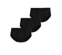 Slip AMMANN "3er Pack Slip mit Eingriff Day Classic / Jeans Feinripp", Herren, Gr. 6, grau (anthrazit), Obermaterial: 75% Baumwolle CO. 25% Polyester PES., Unterhosen Slip (18485002-6) anthrazit