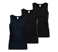 Ammann 3er Pack Unterwäsche Unterhemd Achselshirt Athletic Shirt, Farbe:Mehrfarbig, Artikel:-16/90 Nightblue/schwarz, Größe:5
