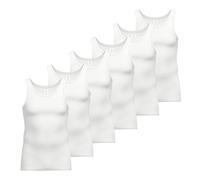 AMMANN Herren Unterhemden, 2er Pack - Doppelpack, Doppelripp, Verlängerter Rücken, Baumwolle Weiß 2XL