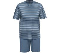 Ammann Herren Pyjama Set Shorty Schlafanzug kurz, Farbe:Blau, Artikel:-667 Dutch Blue, Größe:50