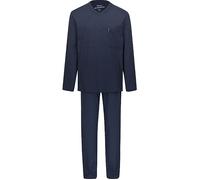 Schlafanzug AMMANN "Schlafanzug lang Men / Nightwear", Herren, Gr. 50, grau (total eclipse), Obermaterial: 100% Baumwolle CO., Homewear-Sets Schlafanzug (77280713-50) total eclipse