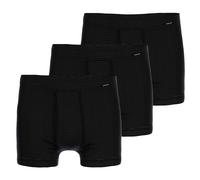 AMMANN Herren Boxershorts 3er Pack - Boxer Briefs Jeans, Weichbund, Eingriff, Feinripp, Baumwollmischung Anthrazit M