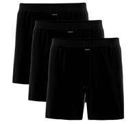AMMANN Herren Boxershorts 3er Pack - Jersey Boxershorts Basic Cotton, lockerer Schnitt, Baumwolle Schwarz L