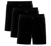 AMMANN Herren Boxershorts 3er Pack - Jersey Boxershorts Basic Cotton, lockerer Schnitt, Baumwolle XL Schwarz