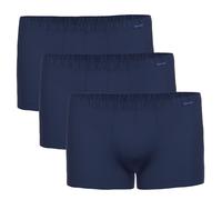 AMMANN Herren Boxershorts 3er Pack - Retro Short Cotton & More, Ton-in-Ton Streifen, Baumwollmischung Dunkelblau M
