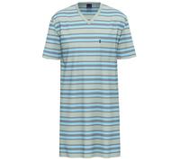 Ammann Herren Nachthemd | 1/2 Arm | V-Ausschnitt | Bio-Baumwolle pearl blue 52 (L)