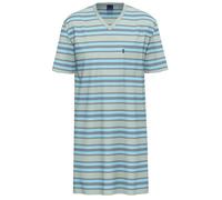 Ammann Herren Nachthemd | 1/2 Arm | V-Ausschnitt | Bio-Baumwolle pearl blue 54 (XL)