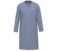 Ammann Herren Nachthemd langarm V-Ausschnitt Bio-Baumwolle Polo 48